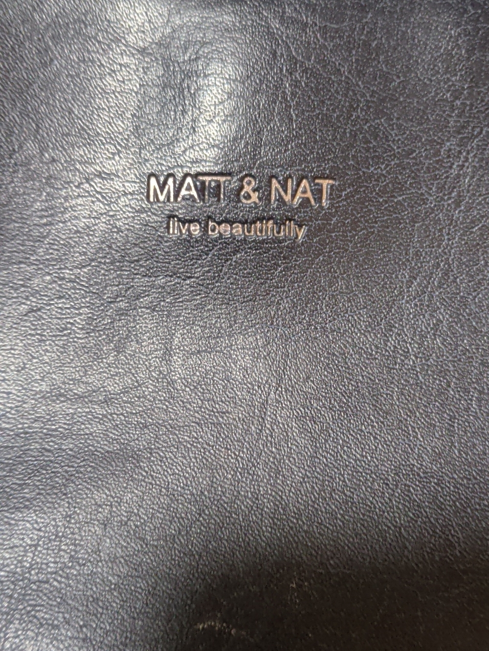 Matt & Nat Black Men's Tote with Embossed Logo
